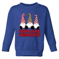 FröHliche Weihnachten Ger Christmas Nordic Gnomes Gift Toddler Sweatshirt