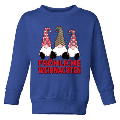 FröHliche Weihnachten Ger Christmas Nordic Gnomes Gift Toddler Sweatshirt