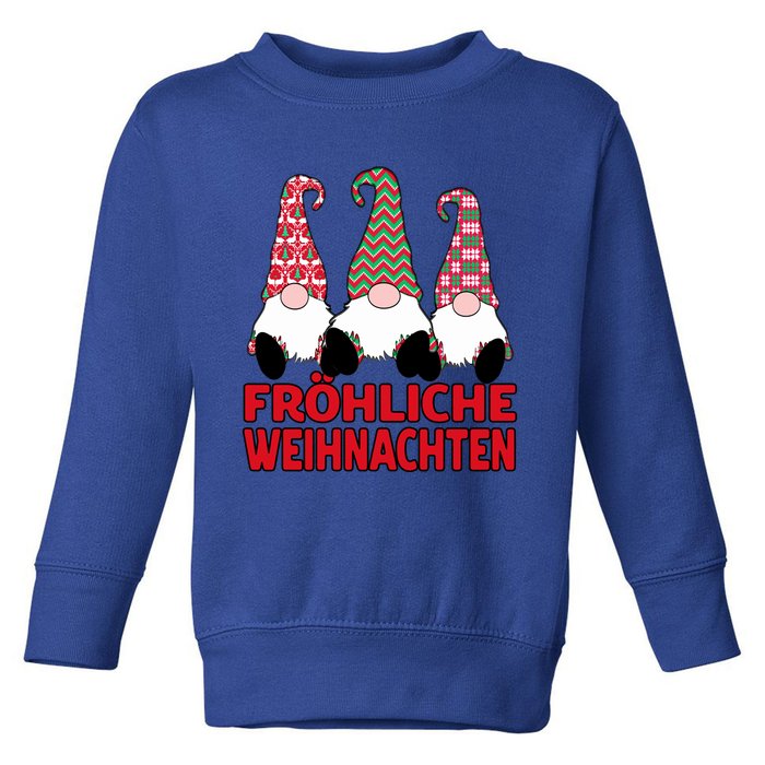 FröHliche Weihnachten Ger Christmas Nordic Gnomes Gift Toddler Sweatshirt