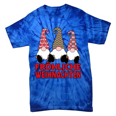 FröHliche Weihnachten Ger Christmas Nordic Gnomes Gift Tie-Dye T-Shirt