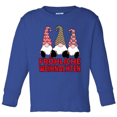 FröHliche Weihnachten Ger Christmas Nordic Gnomes Gift Toddler Long Sleeve Shirt