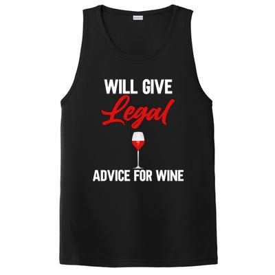 Funny Will Give Legal Advice Gift Wine Lover Lawyer Funny Gift PosiCharge Competitor Tank