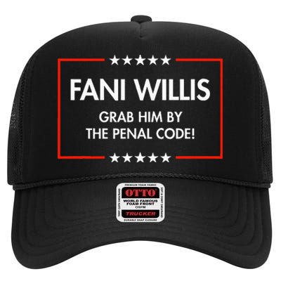 Fani Willis Grab Him By The Penal Code High Crown Mesh Back Trucker Hat