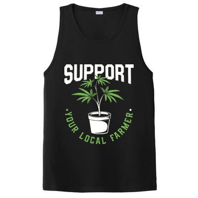 Funny Weed Gift Support Your Local Farmer Local Grower PosiCharge Competitor Tank