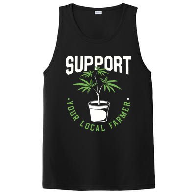 Funny Weed Gift Support Your Local Farmer Local Grower PosiCharge Competitor Tank