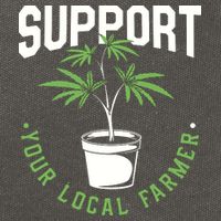 Funny Weed Gift Support Your Local Farmer Local Grower Cotton Canvas Backpack