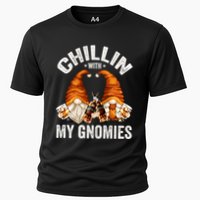 Funny Whiskey Gnome For Whisky Lover Chillin With My Gnomies Gift Cooling Performance Crew T-Shirt