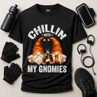Funny Whiskey Gnome For Whisky Lover Chillin With My Gnomies Gift Cooling Performance Crew T-Shirt