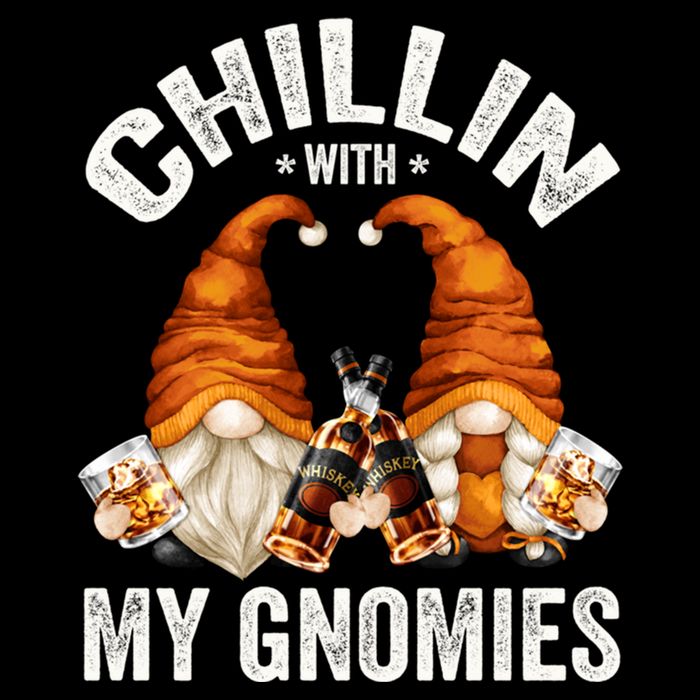 Funny Whiskey Gnome For Whisky Lover Chillin With My Gnomies Gift Cooling Performance Crew T-Shirt