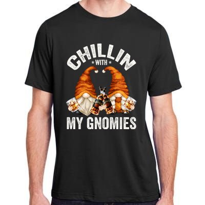 Funny Whiskey Gnome For Whisky Lover Chillin With My Gnomies Gift Adult ChromaSoft Performance T-Shirt