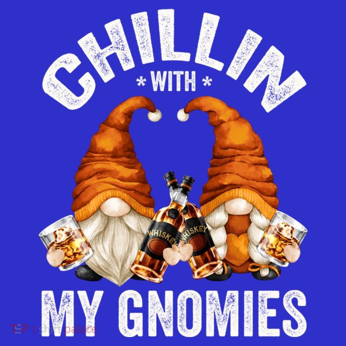 Funny Whiskey Gnome For Whisky Lover Chillin With My Gnomies Gift 16 in Basic Backpack