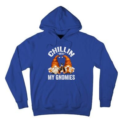 Funny Whiskey Gnome For Whisky Lover Chillin With My Gnomies Gift Tall Hoodie