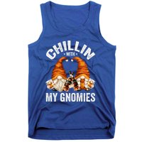 Funny Whiskey Gnome For Whisky Lover Chillin With My Gnomies Gift Tank Top