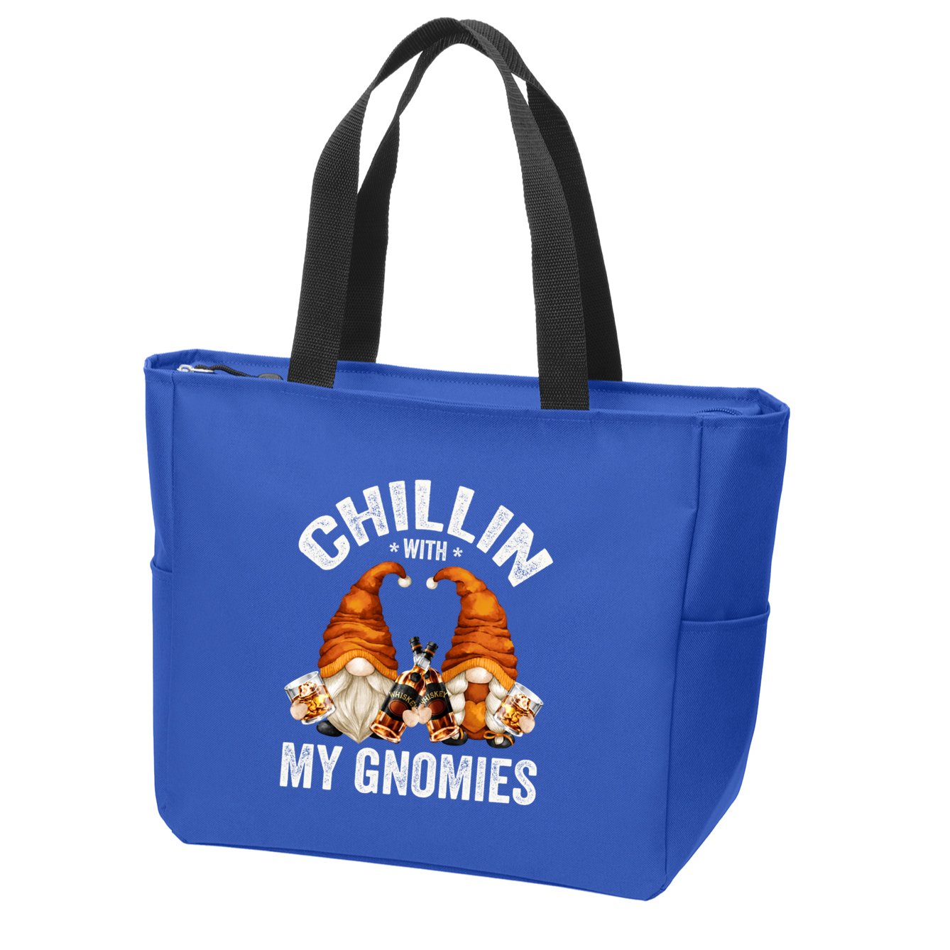Funny Whiskey Gnome For Whisky Lover Chillin With My Gnomies Gift Zip Tote Bag