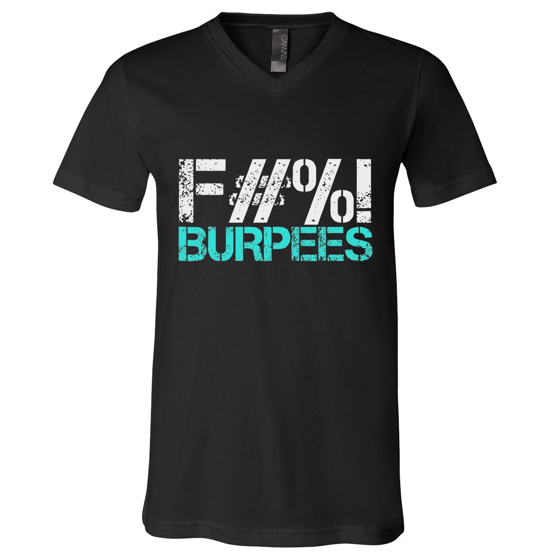 Funny Workout Gym Fuck Burpees Women V-Neck T-Shirt