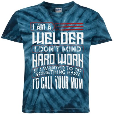 Funny Welding Gift For Welder Dad Fathers Day Kids Tie-Dye T-Shirt