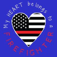 Firefighter Wife Girlfriend Thin Red Line Heart Flag Fire Gift Womens Tank Top