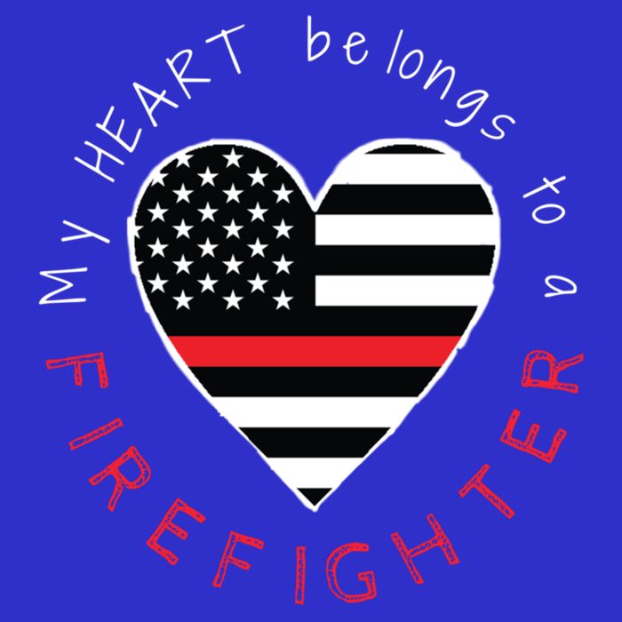 Firefighter Wife Girlfriend Thin Red Line Heart Flag Fire Gift Womens Tank Top