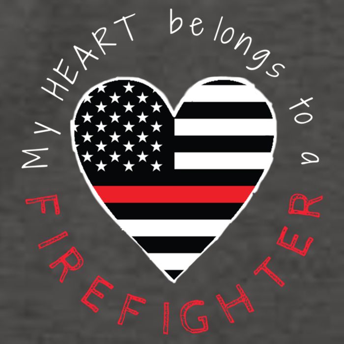 Firefighter Wife Girlfriend Thin Red Line Heart Flag Fire Gift Vector Backpack
