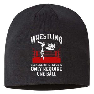 Funny Wrestling Grandma Tshirt Gift Sustainable Beanie