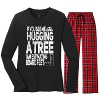 Funny Woodworking Gift For Woodworkers Women's Long Sleeve Flannel Pajama Set 