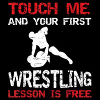 Funny Wrestling Gift First Lesson Is Free Wrestler Gift Doggie Tank