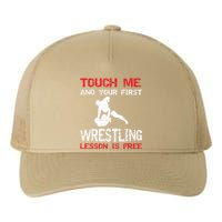 Funny Wrestling Gift First Lesson Is Free Wrestler Gift Yupoong Adult 5-Panel Trucker Hat