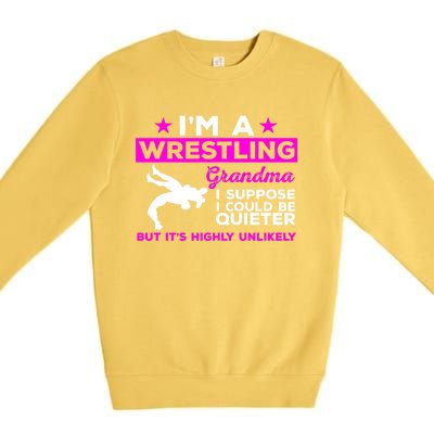 Funny Wrestling Grandma Meaningful Gift Could Be Quieter Gift Premium Crewneck Sweatshirt