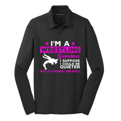 Funny Wrestling Grandma Meaningful Gift Could Be Quieter Gift Silk Touch Performance Long Sleeve Polo