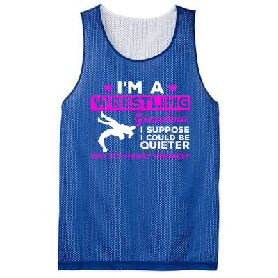 Funny Wrestling Grandma Meaningful Gift Could Be Quieter Gift Mesh Reversible Basketball Jersey Tank