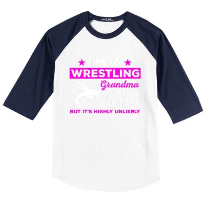 Funny Wrestling Grandma Meaningful Gift Could Be Quieter Gift Baseball Sleeve Shirt