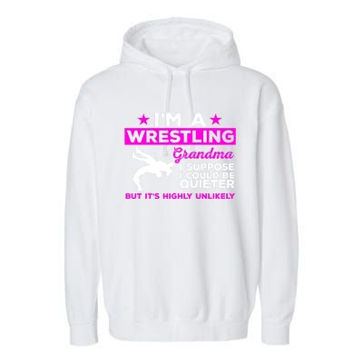 Funny Wrestling Grandma Meaningful Gift Could Be Quieter Gift Garment-Dyed Fleece Hoodie