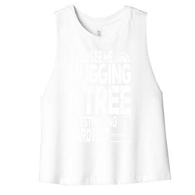 Funny Woodworking Gift For Woodworkers Women's Racerback Cropped Tank