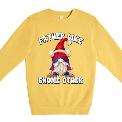 Funny Winter Gnome Grandpa Graphic Ski Dad Saying Cool Gift Premium Crewneck Sweatshirt