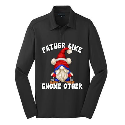 Funny Winter Gnome Grandpa Graphic Ski Dad Saying Cool Gift Silk Touch Performance Long Sleeve Polo