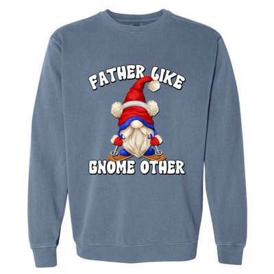 Funny Winter Gnome Grandpa Graphic Ski Dad Saying Cool Gift Garment-Dyed Sweatshirt