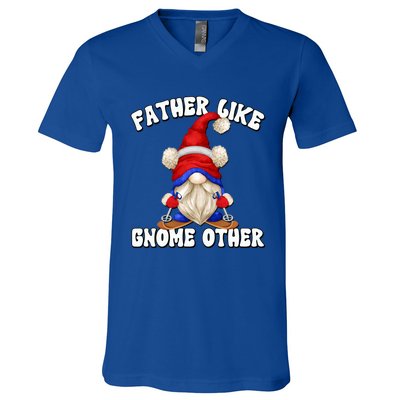 Funny Winter Gnome Grandpa Graphic Ski Dad Saying Cool Gift V-Neck T-Shirt