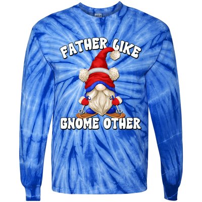 Funny Winter Gnome Grandpa Graphic Ski Dad Saying Cool Gift Tie-Dye Long Sleeve Shirt