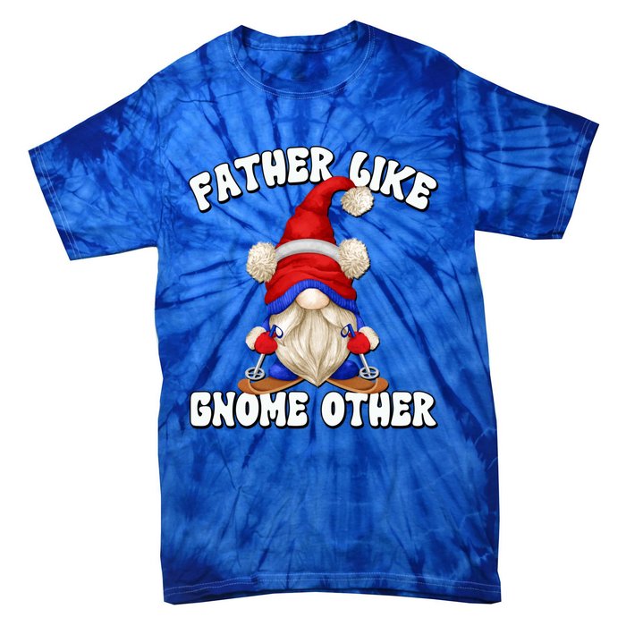 Funny Winter Gnome Grandpa Graphic Ski Dad Saying Cool Gift Tie-Dye T-Shirt