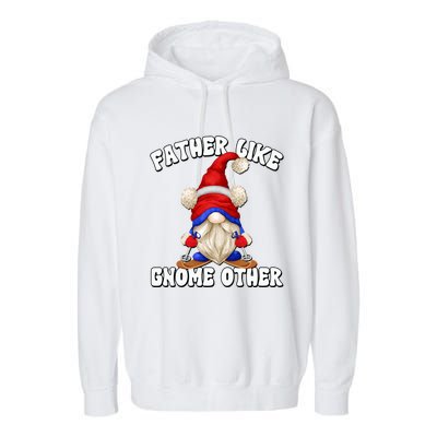 Funny Winter Gnome Grandpa Graphic Ski Dad Saying Cool Gift Garment-Dyed Fleece Hoodie