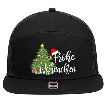 Frohe Weihnachten German Merry Christmas Holidays Germany 7 Panel Mesh Trucker Snapback Hat