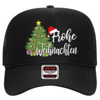 Frohe Weihnachten German Merry Christmas Holidays Germany High Crown Mesh Back Trucker Hat