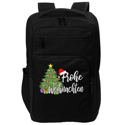 Frohe Weihnachten German Merry Christmas Holidays Germany Impact Tech Backpack