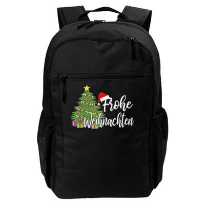 Frohe Weihnachten German Merry Christmas Holidays Germany Daily Commute Backpack