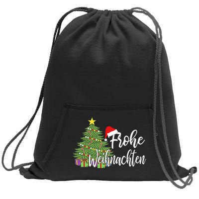 Frohe Weihnachten German Merry Christmas Holidays Germany Sweatshirt Cinch Pack Bag