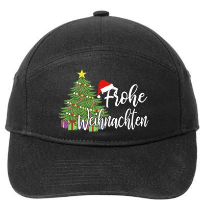 Frohe Weihnachten German Merry Christmas Holidays Germany 7-Panel Snapback Hat