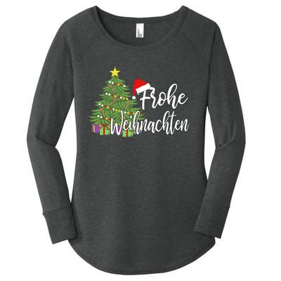 Frohe Weihnachten German Merry Christmas Holidays Germany Women's Perfect Tri Tunic Long Sleeve Shirt