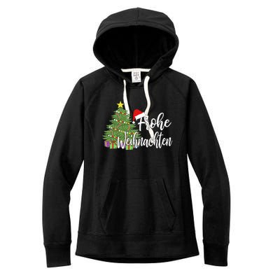 Frohe Weihnachten German Merry Christmas Holidays Germany Women's Fleece Hoodie