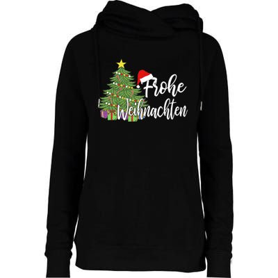 Frohe Weihnachten German Merry Christmas Holidays Germany Womens Funnel Neck Pullover Hood