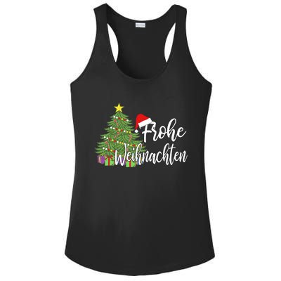 Frohe Weihnachten German Merry Christmas Holidays Germany Ladies PosiCharge Competitor Racerback Tank